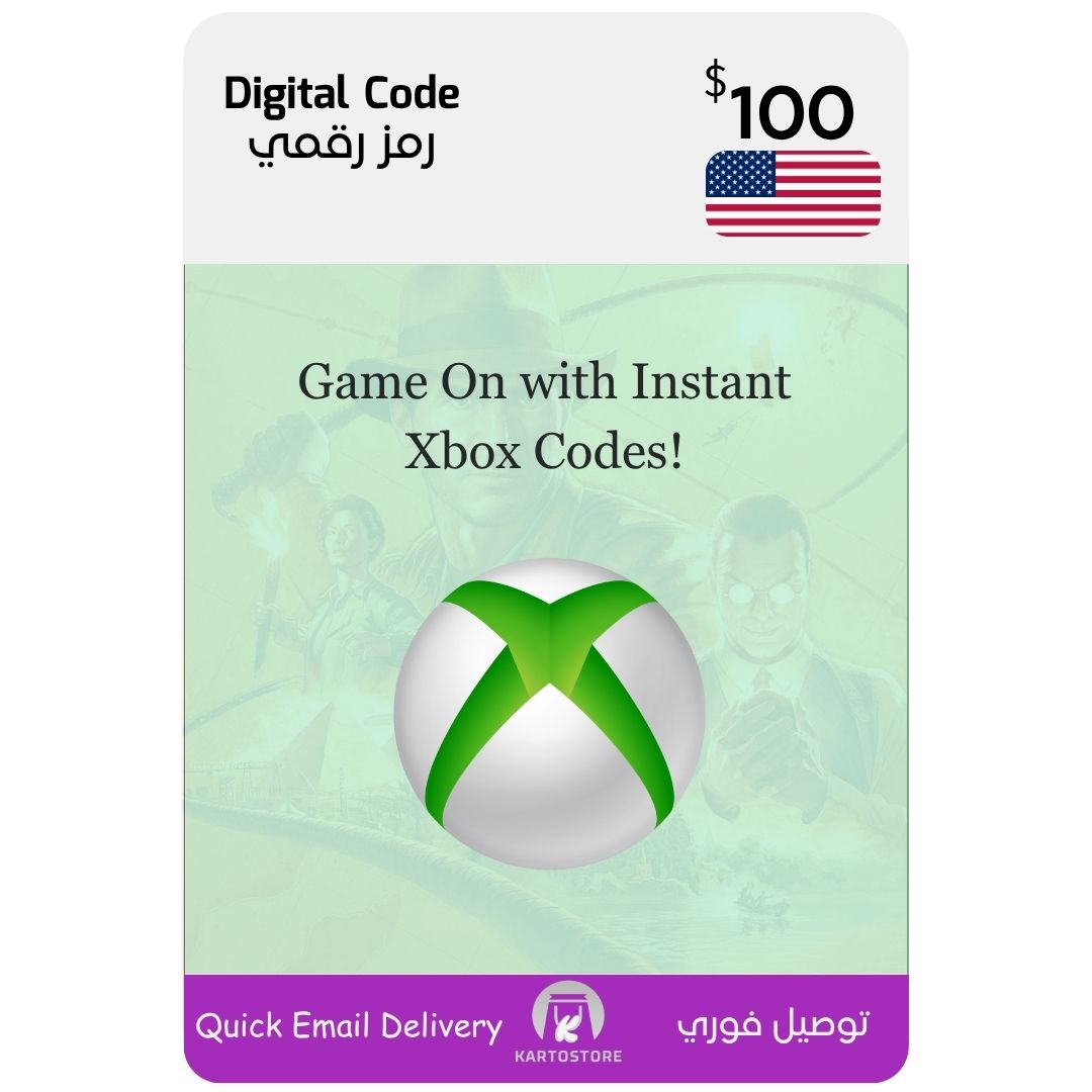 بطاقة هدية إكس بوكس الرقمية – 100 دولار أمريكي
