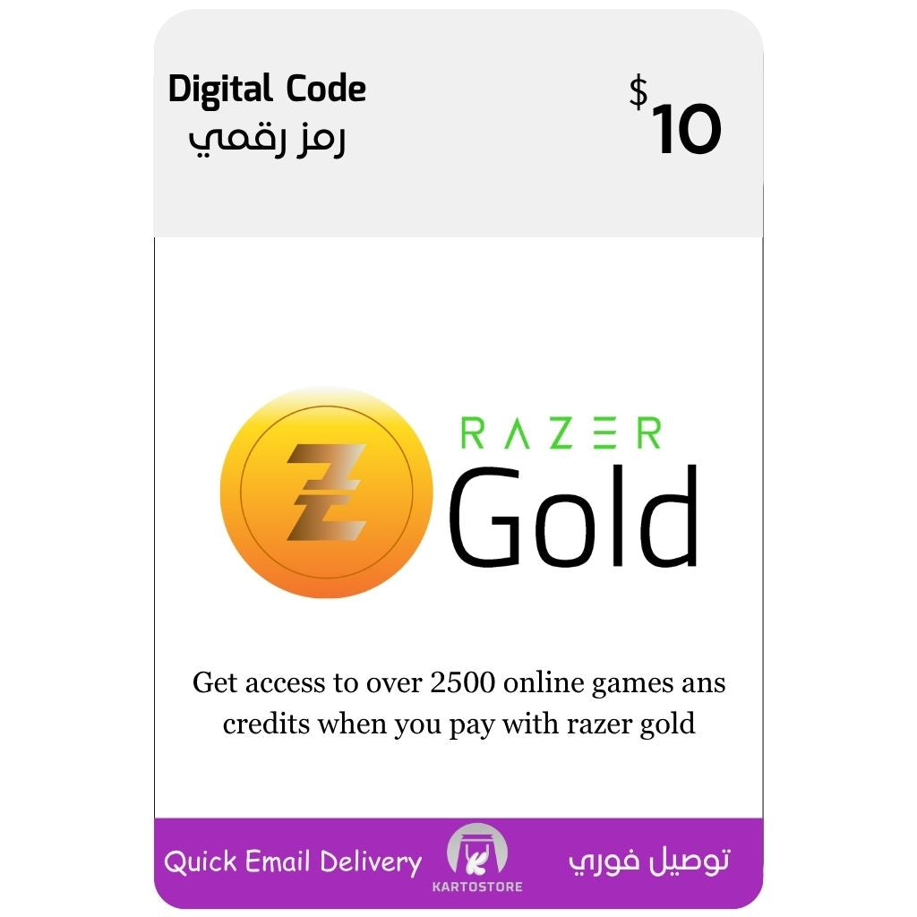 Razer Gold Digital Gift Card (USA)– 10 Usd