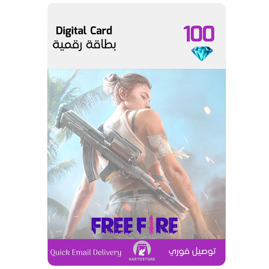 Free Fire Digital Gift Card – 100 Diamonds