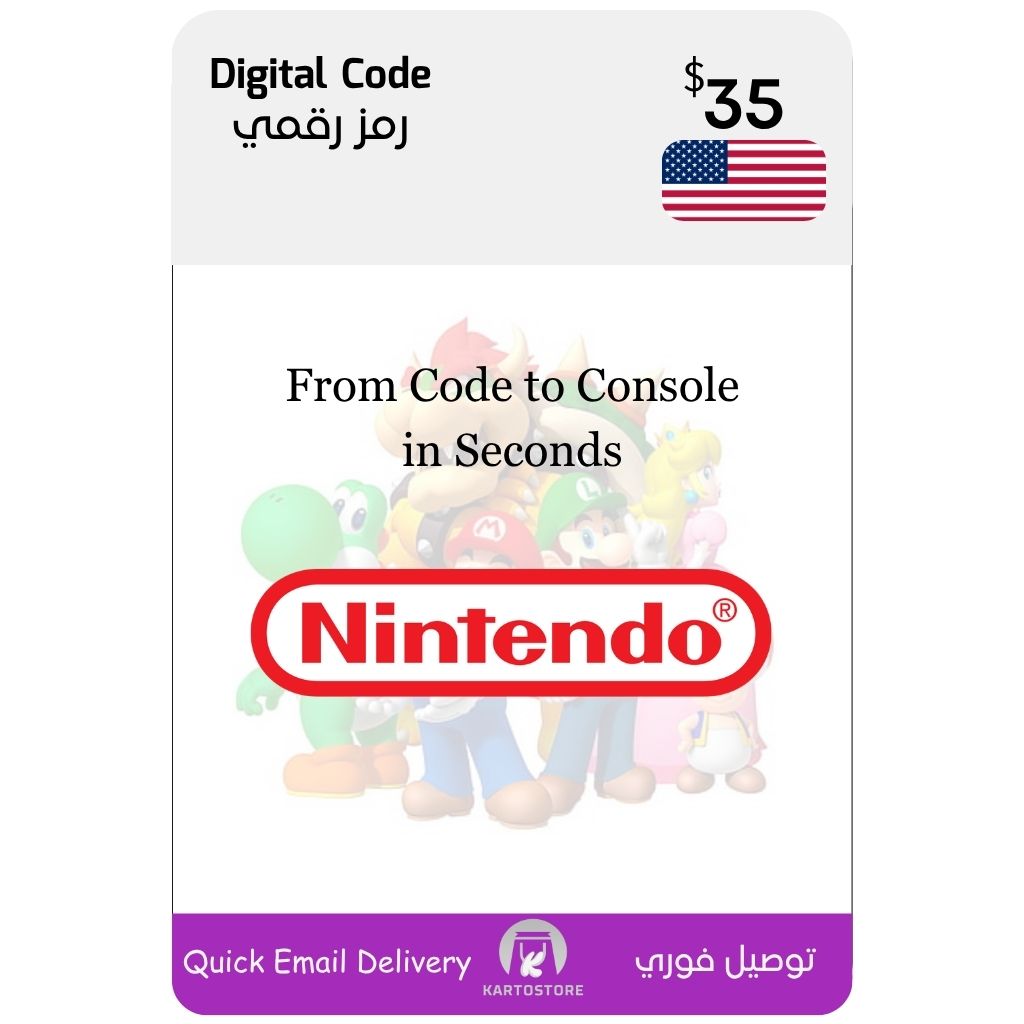 Nintendo Eshop Digital Gift Card (USA) – 35 Usd