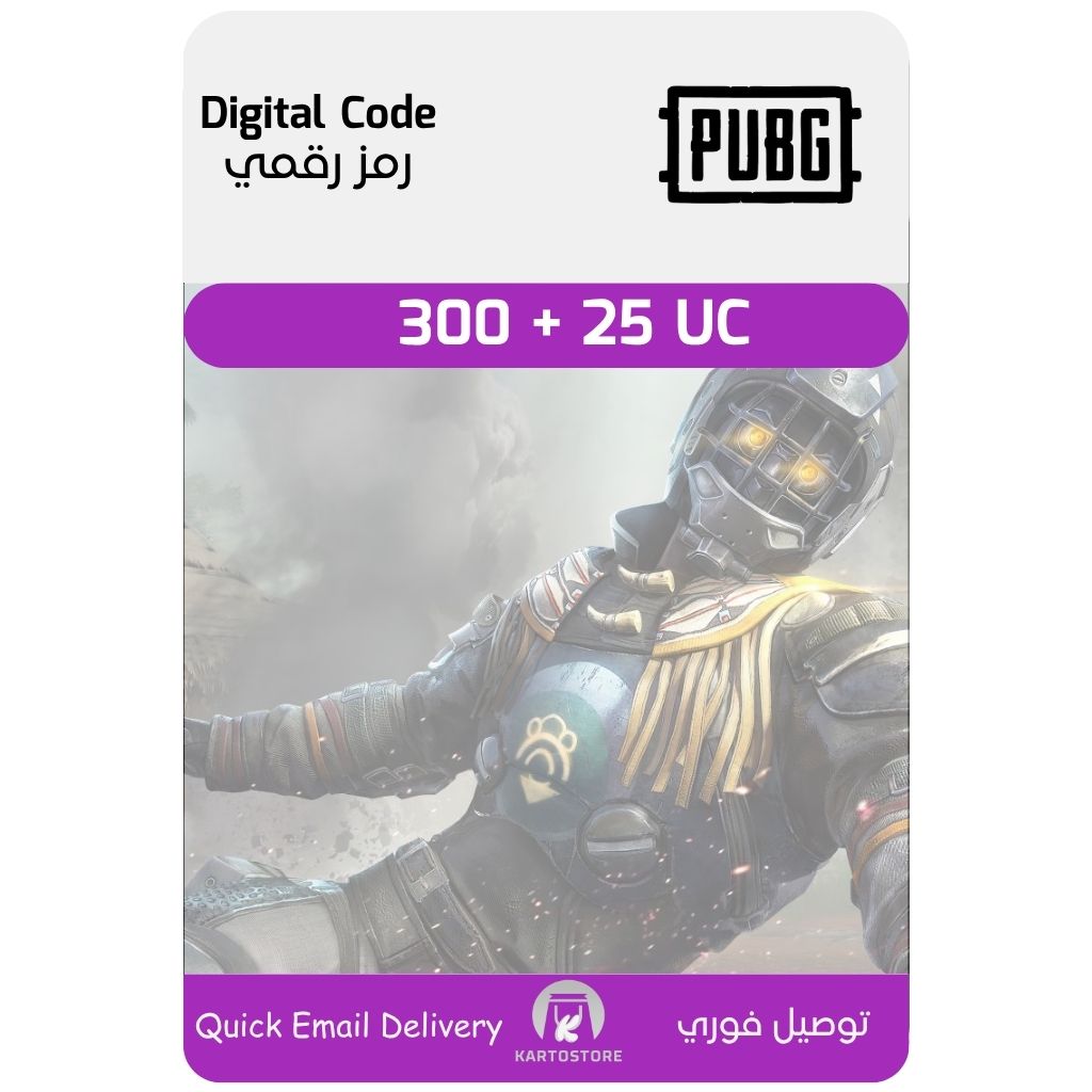 Pubg Mobile Digital Gift Card – 300 + 25 Uc