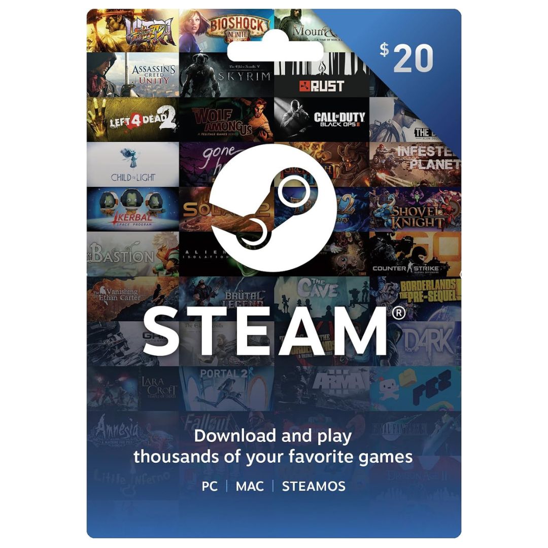 Steam Digital Gift Card – 20 USD (USA)