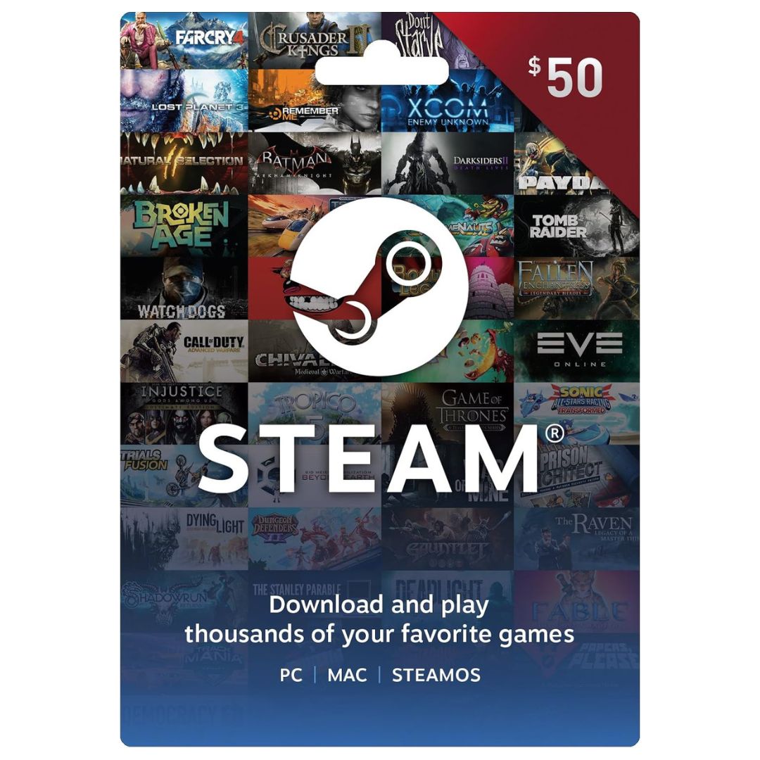 Steam Digital Gift Card – 50 USD (USA)