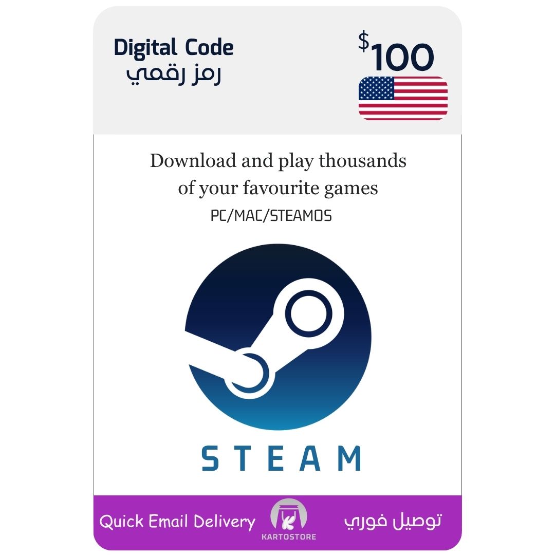 Steam Digital Gift Card (USA) – 100 USD